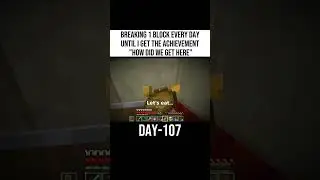 Breaking 1 block every day until i get the hardest achievement! Day 107 #minecraft #shorts #gaming