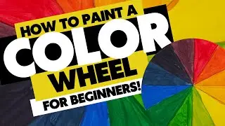 How to Paint a Color Wheel - Beginner Art Lesson #colorwheelchallenge #colorwheel