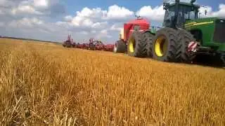 John Deere 9520 Horsch CO 12/ Żniwa Karolew /Uprawa bezorkowa/ Prace pożniwne 2014/ siew poplonu