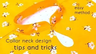 Chinese collar cutting and stitching || Round collar cut stitch || collar neck design cut and stitch
