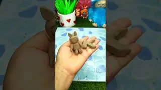 Miniature Labubu Keychain Making With Soil🧸💖K Letter Keychain💐🌷#shorts#youtubeshorts#viral#trending