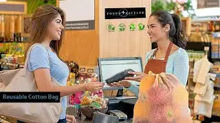 Eco Friendly Reusable Cotton Bags | Mesh bag | Foxentraveler