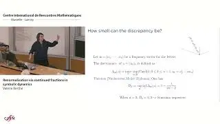 Val&eacute;rie Berthe : Renormalisation via continued fractions in symbolic dynamics