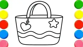 Cute purse Drawing For Kids, Panting And Coloring For Kids And Toddlers | Let's Draw Together