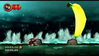 [Donkey Kong Country Returns] 2-7 Tidal Terror &mdash; 47.79 (Shiny Gold Medal) [Guide]