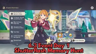 Shutterflash Memory Hunt Day 1 | Genshin Imapct 6.3 Event | Easy Primogems !!