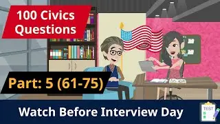 100 Civics Questions (Part 5) &ndash; Learn Q61&ndash;75 | U.S. Citizenship Test 2025 | Cartoon Explained