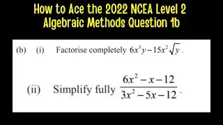 How to Ace the 2022 NCEA Level 2 Algebraic Methods Question 1b