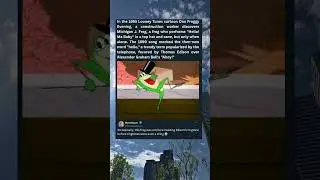 In the 1955 Looney Tunes cartoon One Froggy Evening, a construction worker discovers Michigan J Frog