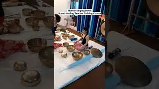 Sound Healing course in Rishikesh, India #soundhealing #singingbowl  #shorts