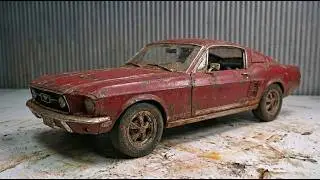 ASMR Car Restoration | 1967 Ford Mustang Full Rebuild from Abandoned Barn | Classic Car Restoration