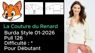 Le pull croisé parfait pour débuter – #burdastyle  modèle 126  #débutant  #couture