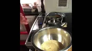 Scalding bran for muffin bread