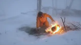 I challenged myself to survive in -0&deg;C : no tent, no sleeping bag, no shelter, no electricity.