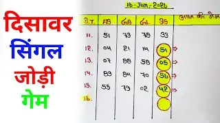 Faridabad gaziyabad gali disawar//single jodi game//satta trick today//single jodi game pass//