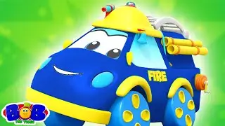 R&auml;der auf dem Feuerwehrauto Bob der Zug Reime f&uuml;r Babys