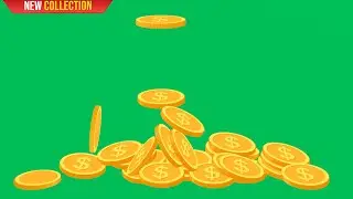 Green Screen Coins Falling | 4K | Global Kreators