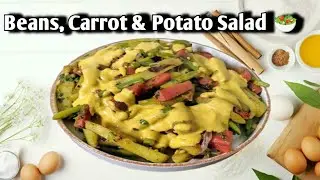 Steamed Carrot,Beans& Potato Salad with amazing Dip