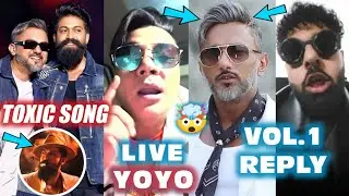 TOXIC SONG YASH X YO YO HONEY SINGH 🤯 LIL GOLU LIVE ON YOYO 😱 VOL.1 & BROWN RANG REPLY | AADAT