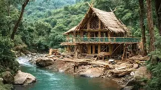 Young Man Builds a Handmade Bamboo House &ndash; Turning Bamboo Into a Unique Home in the Mountains! 🌿