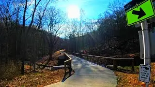 Sand Run Metro Park Jogging Path East Parkway, Summit County, Akron, Ohio #urbantrail #sandrun