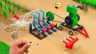 Diy diorama making mini motor water pump science project