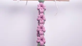 Patrón de flores con Nudo Alondra 🧵 | Tutorial fácil de Macramé Paso a Paso #tutorialmacramé