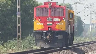 WDG4G Light locomotive | with Beautiful Curve Express TRAINS | indian Railways | NWR Dausa jun.