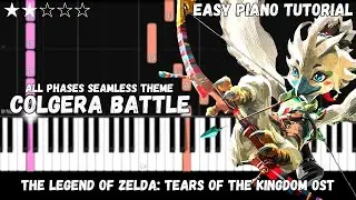 The Legend of Zelda - Colgera Battle (Easy Piano Tutorial)