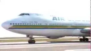 Boeing 747-200 Air Gabon in Nice (1990's)