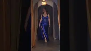 Feeling Royal 💙 . Fitted satin gown KV1125 in curve sizing