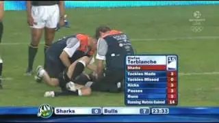 JP Nel stiffarm on Stefan Terblanche