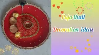 Puja thali decoration ideas || Aarti Thali decoration || Thali/plate decoration for puja