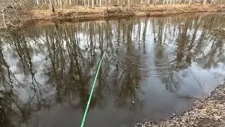 First Cast PIKE Attack On A Cold Winter Day - Big Swirl