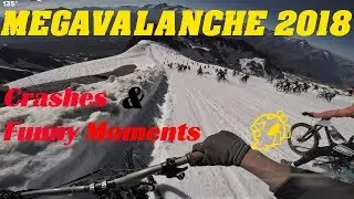 Megavalanche - Funny Moments! 🤣 - Riding with 1 brake! (2018)
