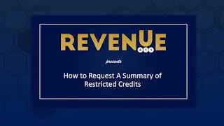 Department of Revenue - How to Pass Through Restricted Credits