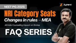 NRI Category Seats (Changes in rules – MEA) | NEET PG 2025