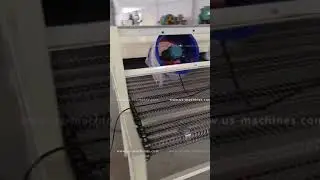 Automatic flesh net conveyor heat drying tunnel machine for bags bottle products