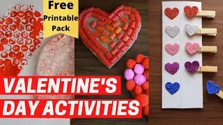 Valentine's Day activities for toddlers, preschoolers and kindergarten (w free printable)