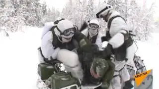 Russia: Soldiers on Skis & Snowmobiles Engage In Army Drills