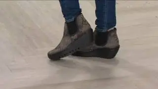 FLY London Leather Slip-on Wedge Boots - Yat on QVC
