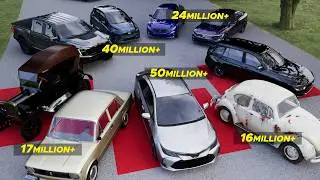 Самые продаваемые автомобили в мире за всю историю: сравнение бок о бок