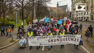 Corona-Ma&szlig;nahmen-Demo & Gegenprotest am 2. April 2022 in Leipzig