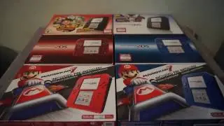 UNBOXING 2 Nintendo 2DS Red And Blue Mario Kart Bundle & Comparison !!