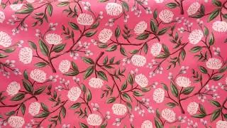 coral Cotton and Steel retro flower Rifle Paper Co fabric