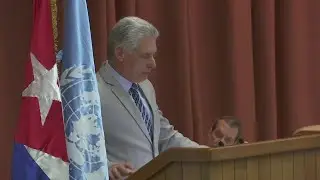 Newly installed Cuban president speaks at Economic Commission for Latin America & the Caribbean