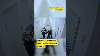 SUSPECT SLITHERS TO BIZARRE ARREST  #caughtonvideo #crimenews