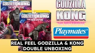 DOUBLE UNBOXING | Playmates Toys - Real Feel Godzilla & Kong (Godzilla X Kong: The New Empire)