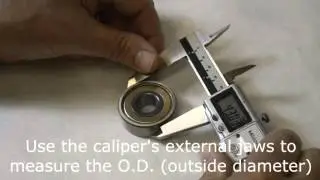 Measuring a Radial Ball Bearing with Calipers