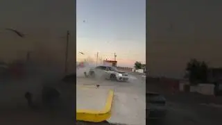 Crazy burnout gone wrong 😝@Freddylsx @willlito  #hellcatcharger #burnout #gonewrong #viral
